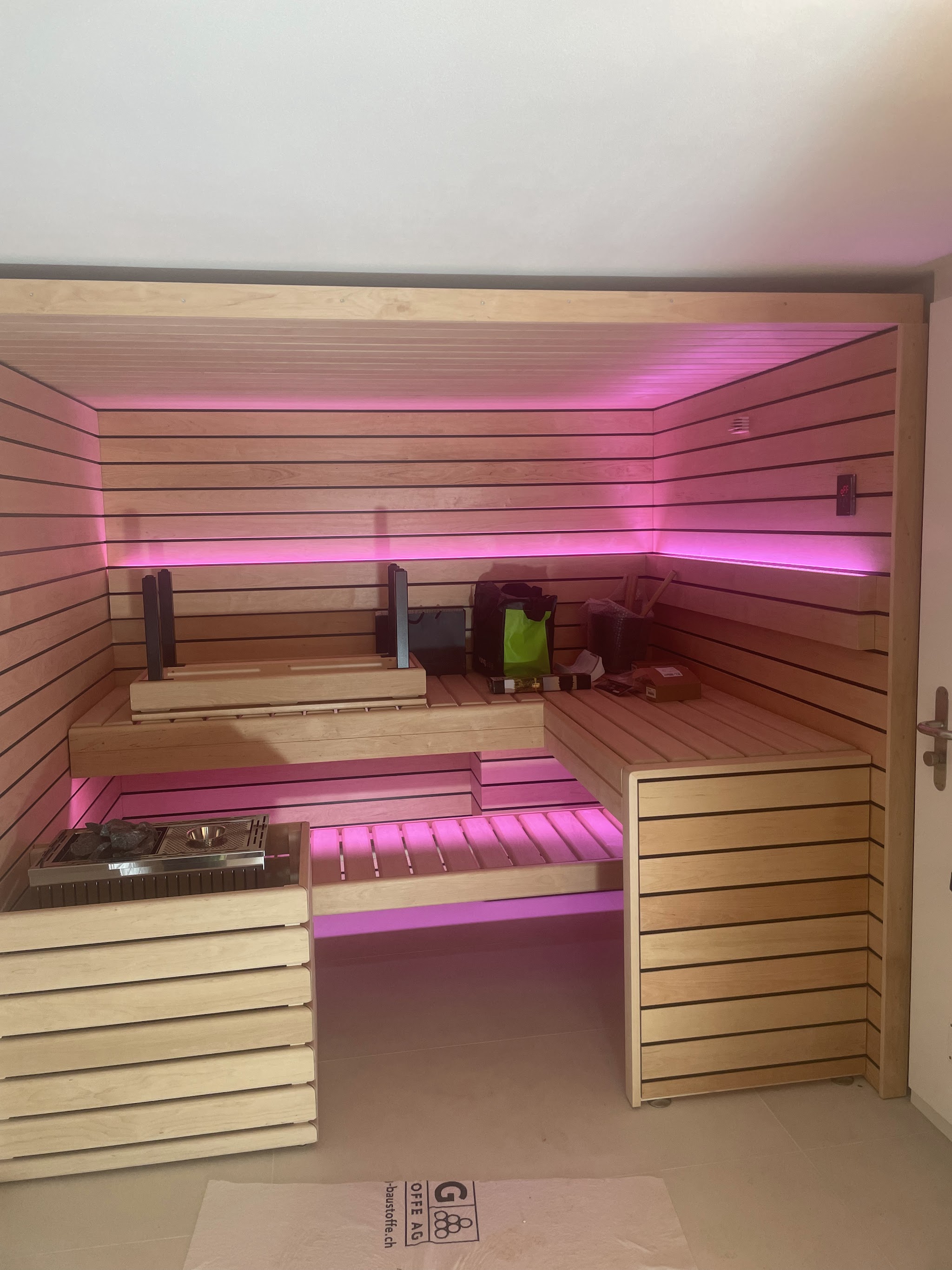 Elektroinstallation im Sauna-Bereich
